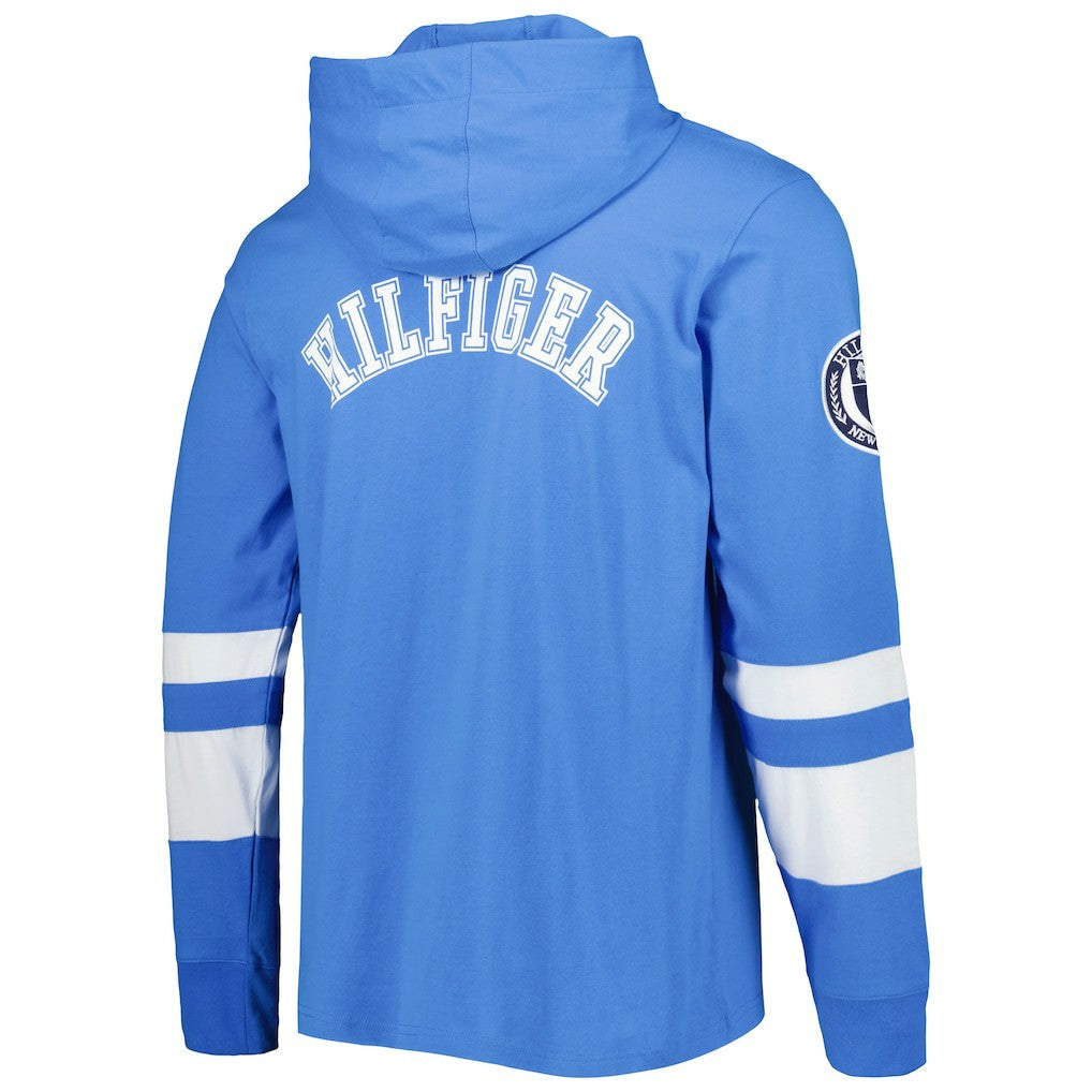 Los Angeles Chargers Tommy Hilfiger Alex Long Sleeve Hoodie T-Shirt Powder Blue/White