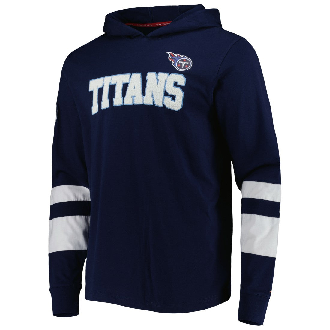 Tennessee Titans Tommy Hilfiger Alex Long Sleeve Hoodie T-Shirt Navy/White