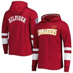 Washington Commanders Tommy Hilfiger Alex Long Sleeve Hoodie T-Shirt Burgundy/White