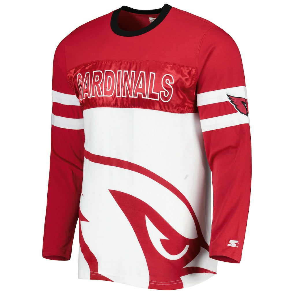 Arizona Cardinals Starter Halftime Long Sleeve T-Shirt Cardinal/White