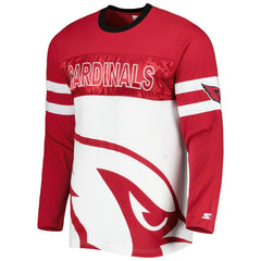 Arizona Cardinals Starter Halftime Long Sleeve T-Shirt Cardinal/White