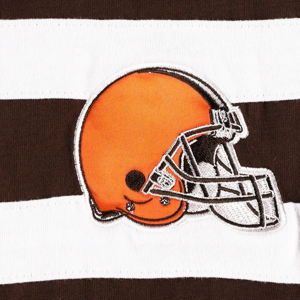 Cleveland Browns Starter Halftime Long Sleeve T-Shirt Brown/White