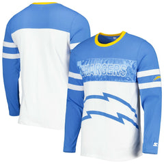 Los Angeles Chargers Starter Halftime Long Sleeve T-Shirt Powder Blue/White