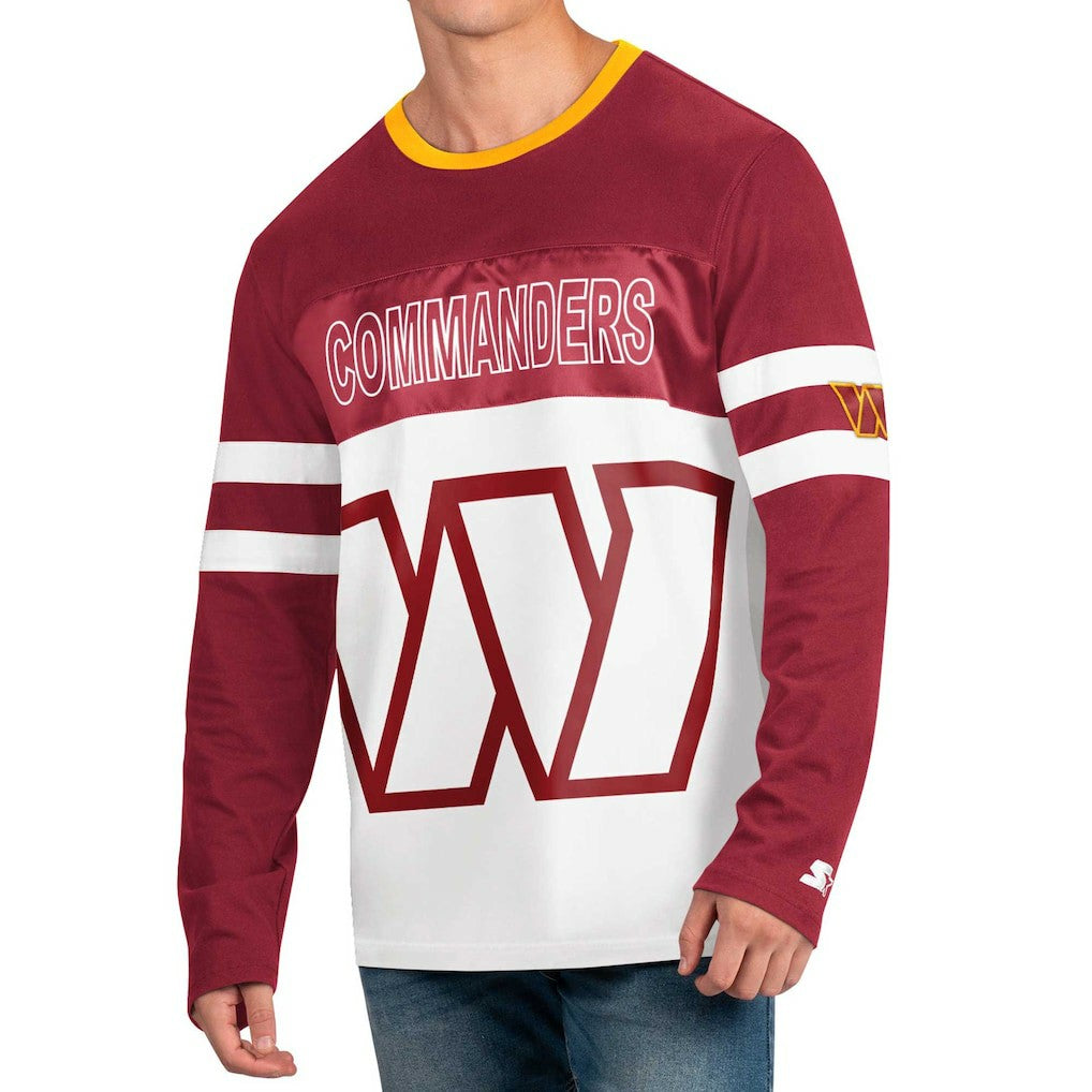 Washington Commanders Starter Halftime Long Sleeve T-Shirt Burgundy/White