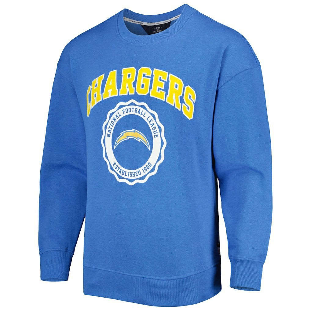 Los Angeles Chargers Tommy Hilfiger Ronald Crew Sweatshirt Powder Blue