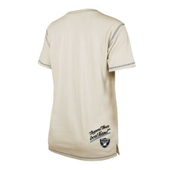 Las Vegas Raiders New Era Women's Split T-Shirt Cream