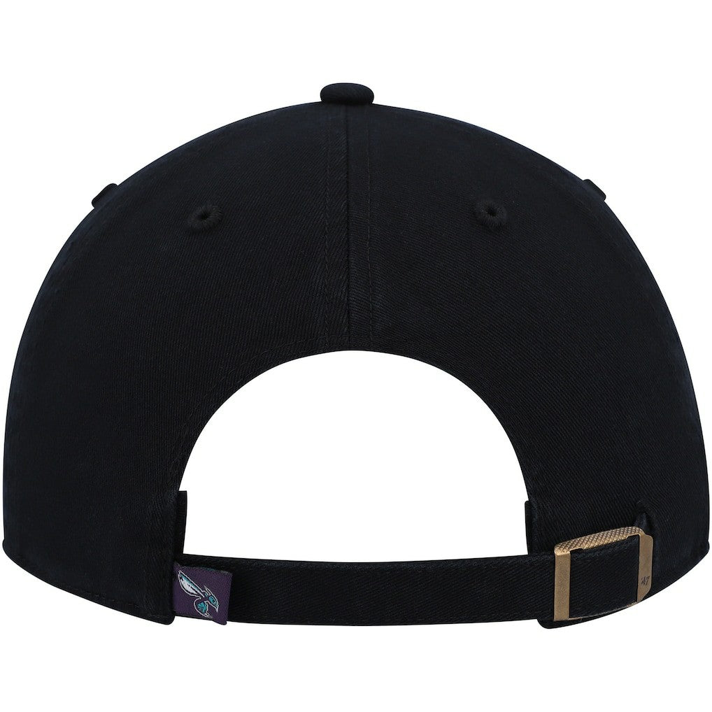 Charlotte Hornets '47 Core Logo Clean Up Adjustable Hat Black