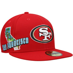 San Francisco 49ers New Era Stateview 59FIFTY Fitted Hat Scarlet