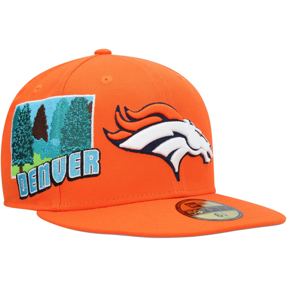 Denver Broncos New Era Stateview 59FIFTY Fitted Hat Orange