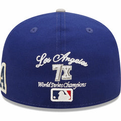 Los Angeles Dodgers New Era 2020 World Series Champions  Letterman 59FIFTY Fitted Hat - Royal/Gray Hats