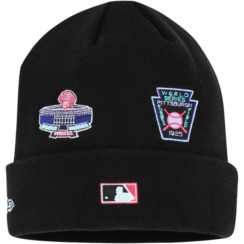 Pittsburgh Pirates New Era Polar Lights Cuffed Knit Hat - Black Hats