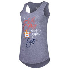 Houston Astros Touch Women's Americana Tri-Blend Racerback Tank Top - Navy Tanks