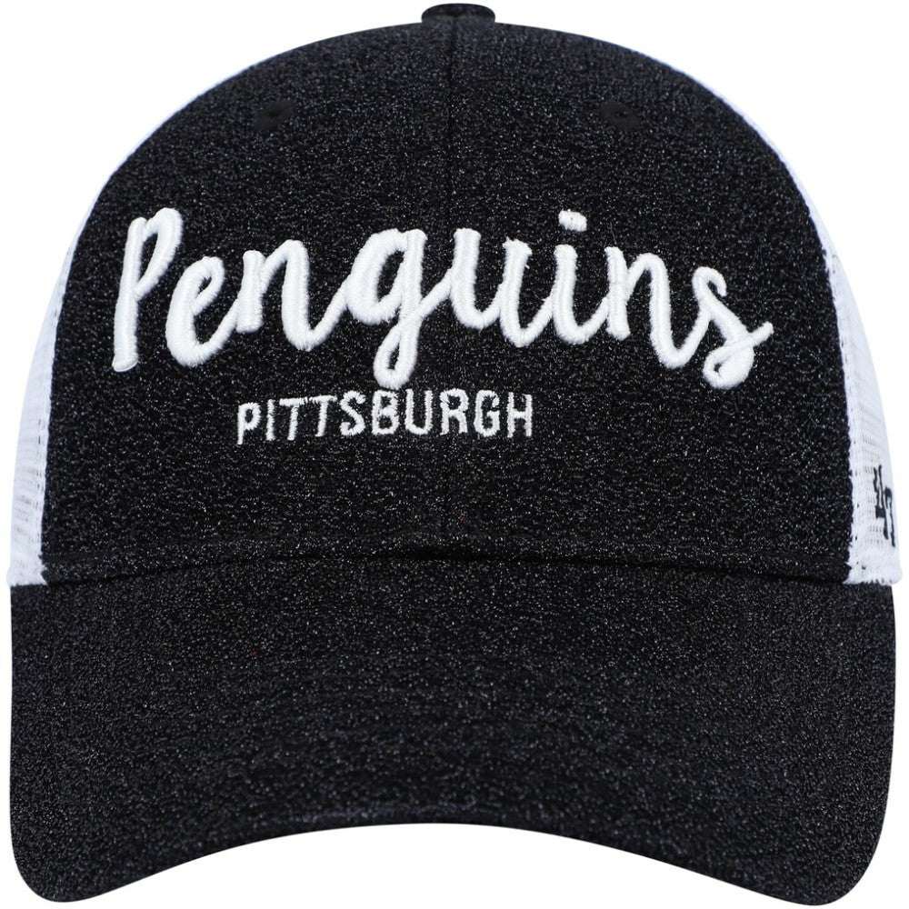 NHL Pittsburgh Penguins '47 Women's Encore MVP Trucker Snapback Hat - Black/White