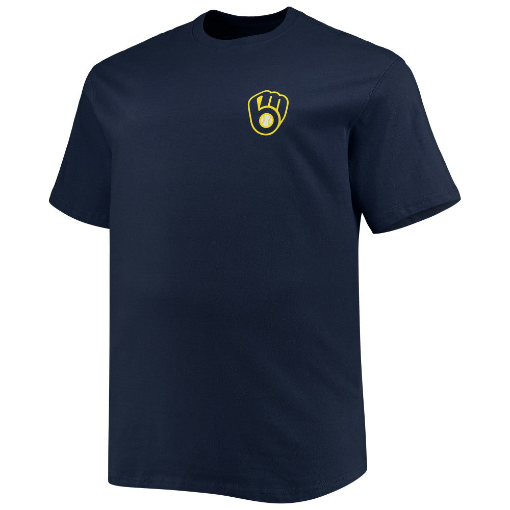 Milwaukee Brewers Big & Tall Father's Day #1 Dad T-Shirt - Navy T-shirts