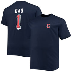 Cleveland Guardians Big & Tall Father's Day #1 Dad T-Shirt - Navy T-shirts