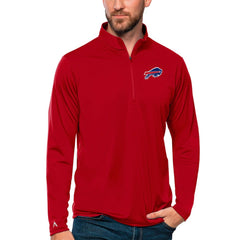 Buffalo Bills Antigua Tribute Quarter-Zip Lightweight Pullover Top Red