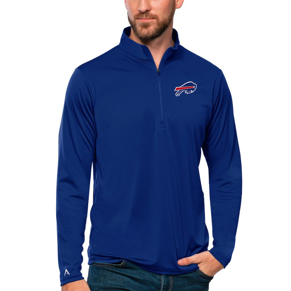 Buffalo Bills Antigua Tribute Quarter-Zip Lightweight Pullover Top Royal