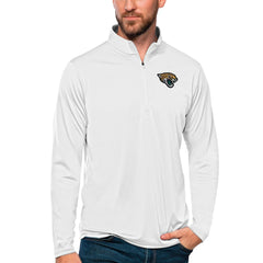 Jacksonville Jaguars Antigua Tribute Quarter-Zip Lightweight Pullover Top White