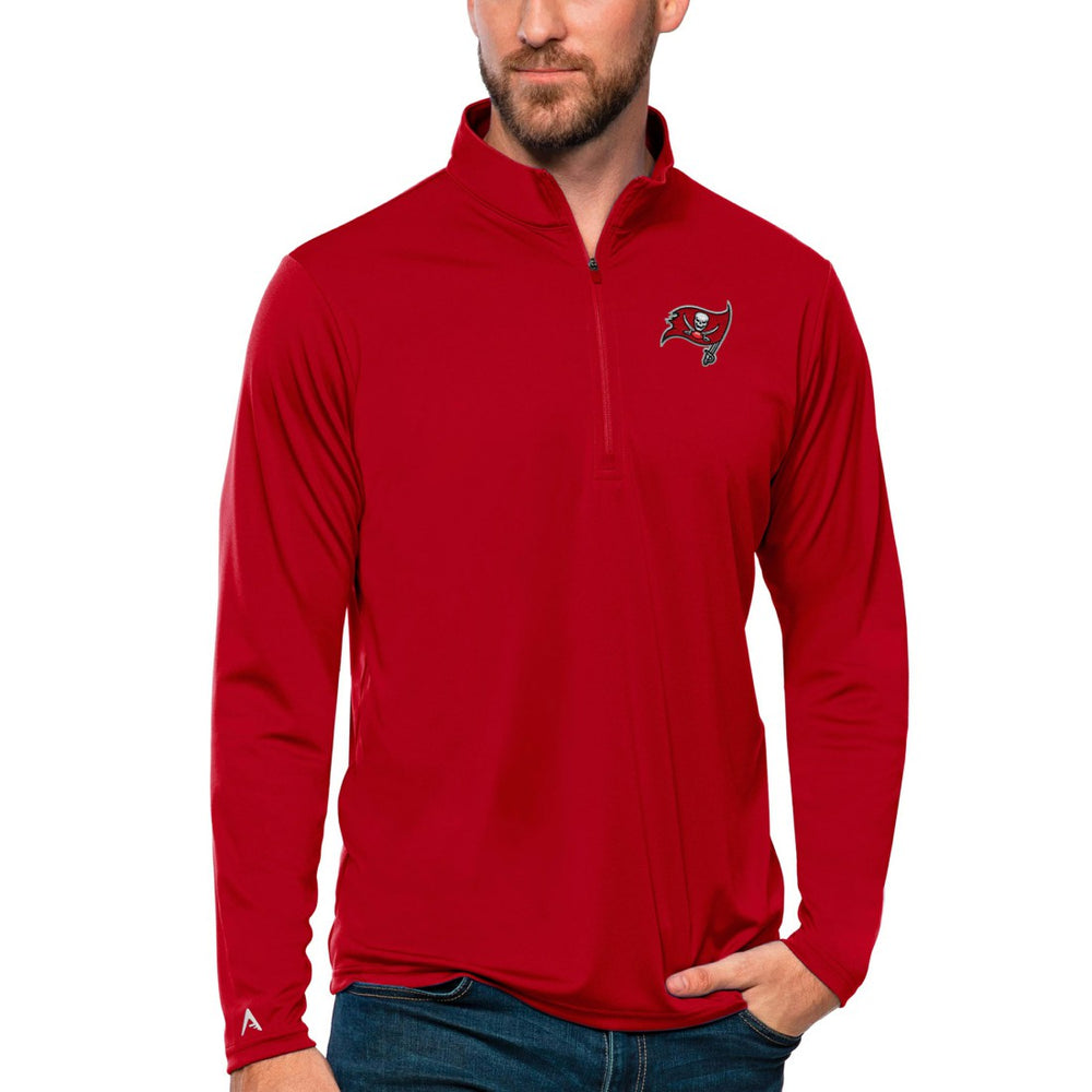 Tampa Bay Buccaneers Antigua Tribute Quarter-Zip Lightweight Pullover Top Red