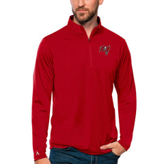 Tampa Bay Buccaneers Antigua Tribute Quarter-Zip Lightweight Pullover Top Red