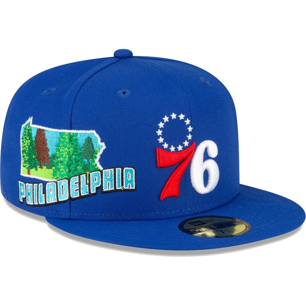 Philadelphia 76ers Stateview 59FIFTY Fitted Hat Royal