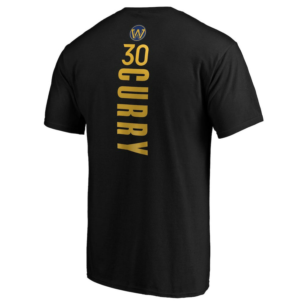 Stephen Curry Golden State Warriors Playmaker Name & Number Logo T-Shirt Black
