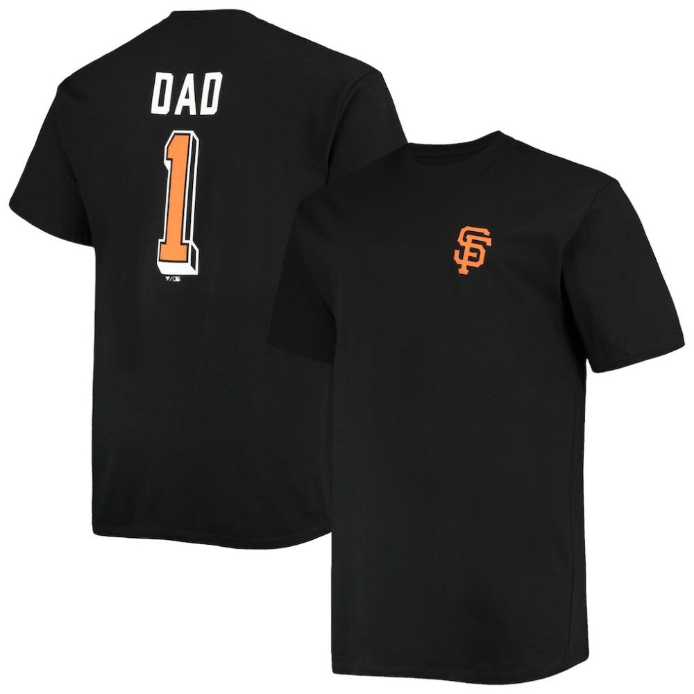 San Francisco Giants Big & Tall Father's Day #1 Dad T-Shirt - Black T-shirts