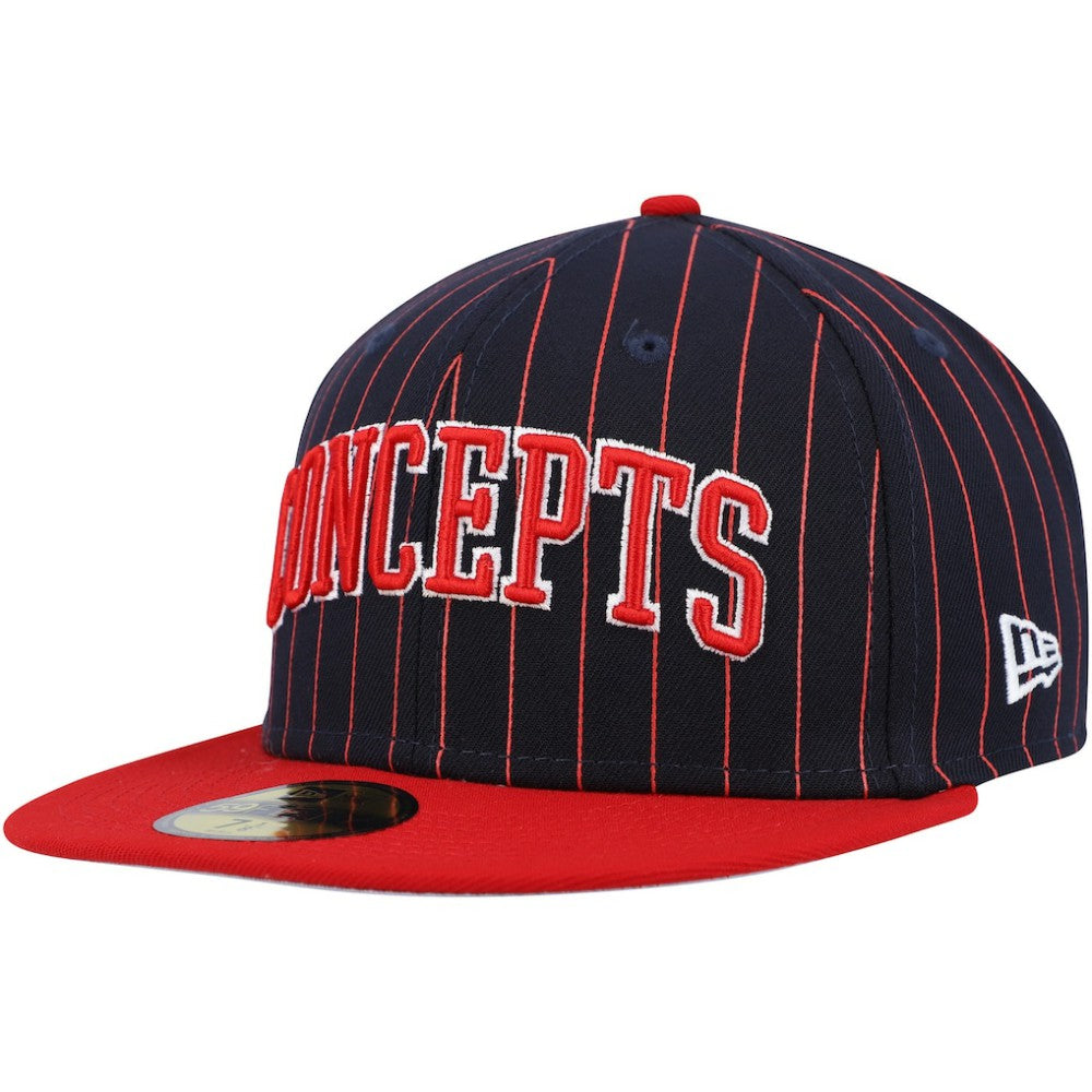 Boston Red Sox New Era Concepts Pinstripe 59FIFTY Fitted Hat - Navy Hats