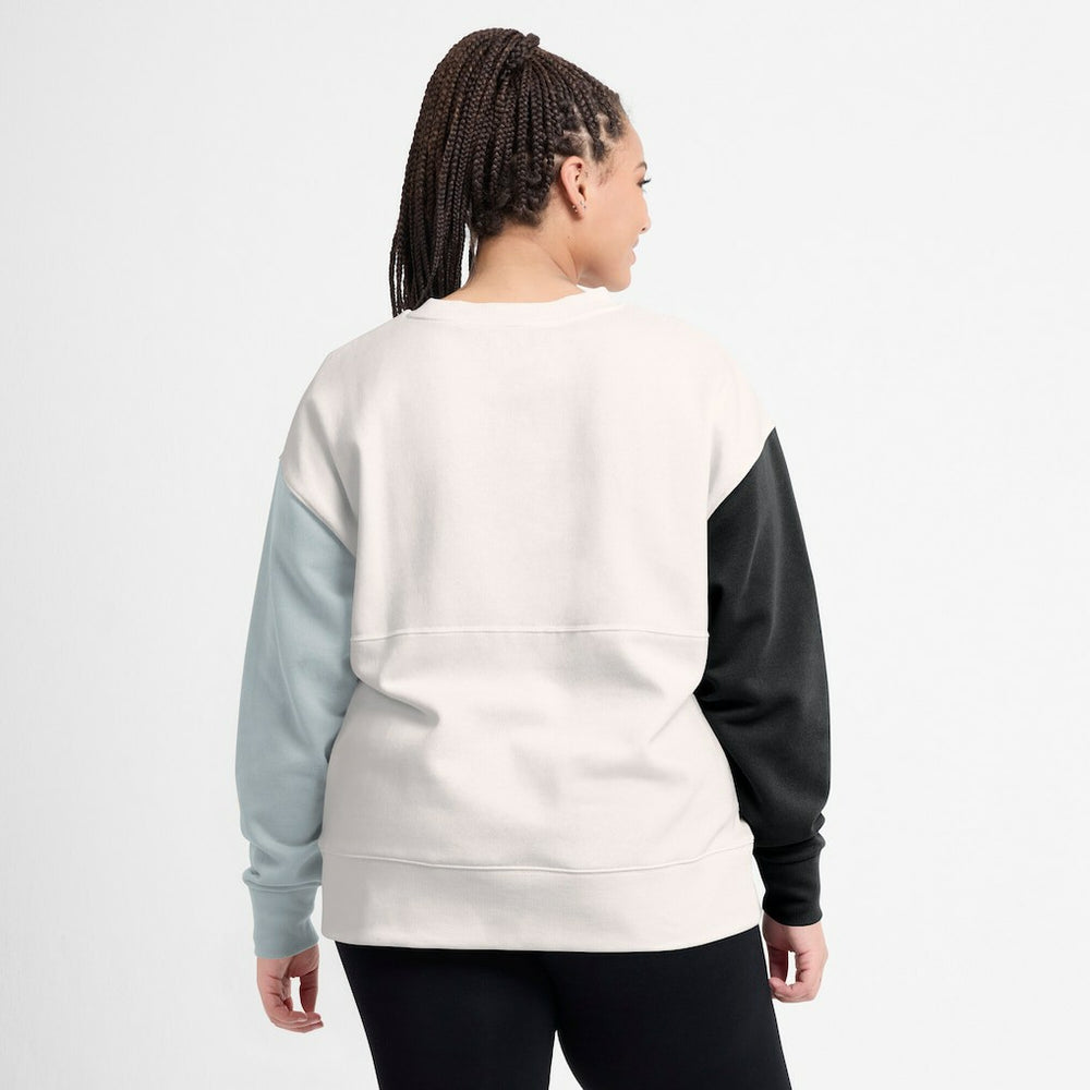 Las Vegas Raiders Women's Colorblock Primary Logo Pullover Sweatshirt White