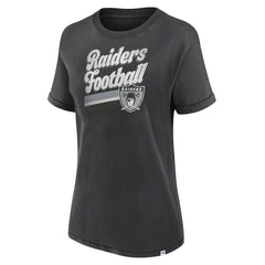 Las Vegas Raiders Women's Hit Snow Washed T-Shirt Charcoal