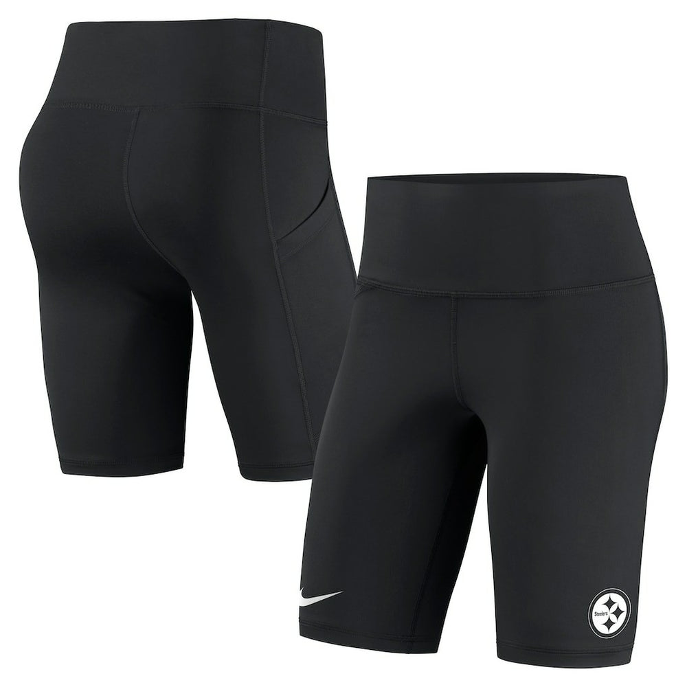 Pittsburgh Steelers Women's Biker Shorts Black