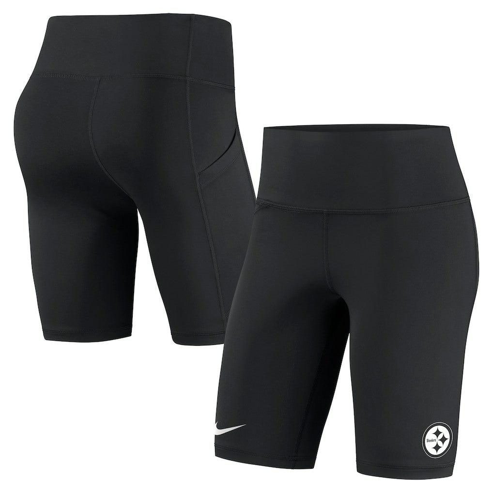 Pittsburgh Steelers Women's Biker Shorts Black