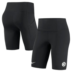 Pittsburgh Steelers Women's Biker Shorts Black