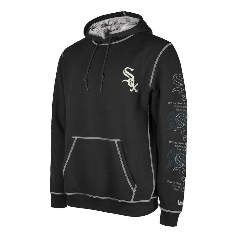Chicago White Sox New Era Team Split Pullover Hoodie - Black Hoodies