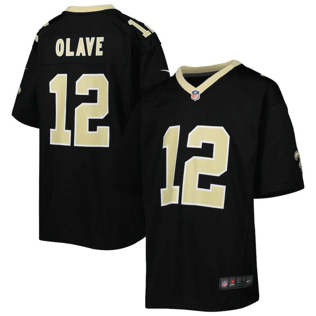 Chris Olave New Orleans Saints Youth Game Jersey Black