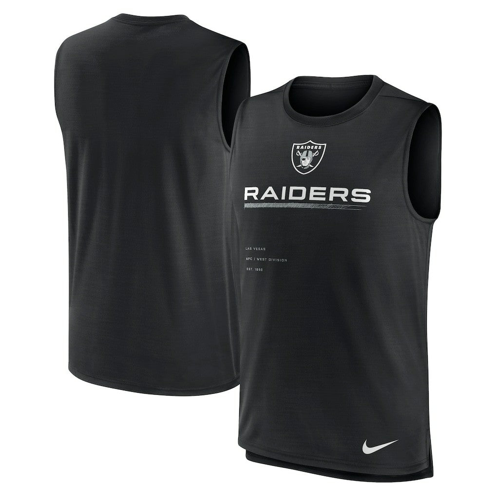 Las Vegas Raiders Muscle Trainer Tank Top Black