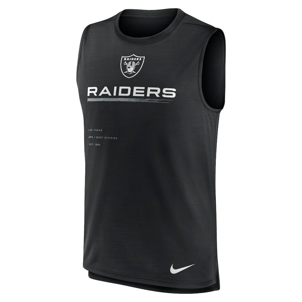 Las Vegas Raiders Muscle Trainer Tank Top Black