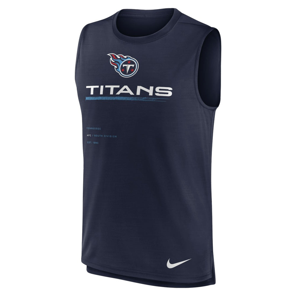 Tennessee Titans Muscle Trainer Tank Top Navy