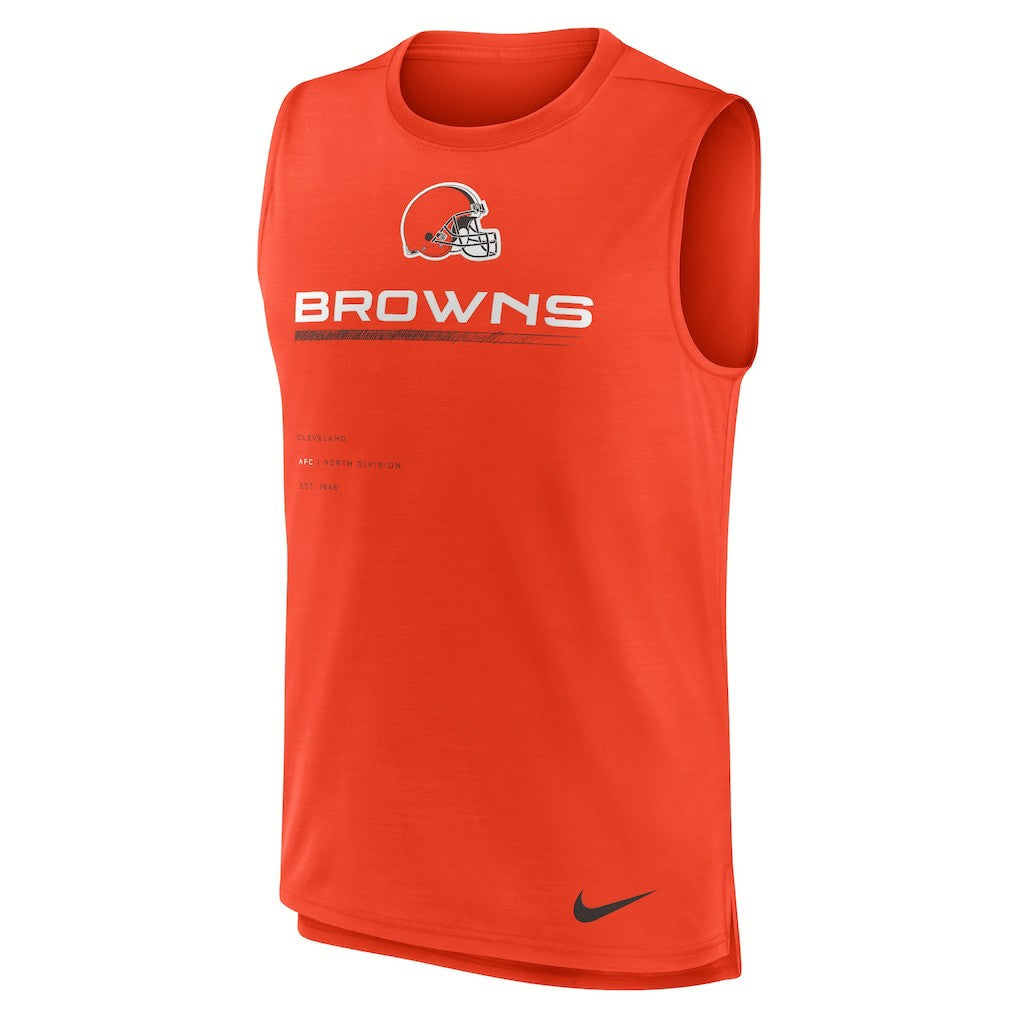 Cleveland Browns Muscle Trainer Tank Top Orange