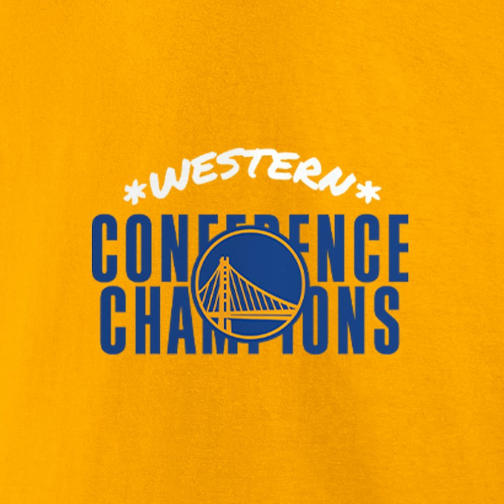Golden State Warriors Women's 2022 Western Conference Champions Balanced Attack Roster V-Neck T-Shirt Gold