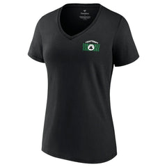Boston Celtics Women's 2022 Eastern Conference Champions Balanced Attack Roster V-Neck T-Shirt Black