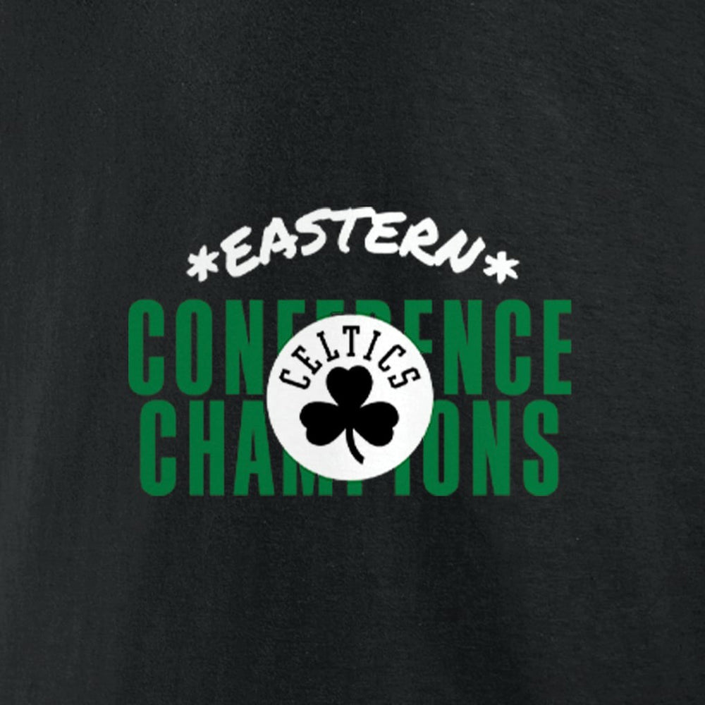 Boston Celtics Women's 2022 Eastern Conference Champions Balanced Attack Roster V-Neck T-Shirt Black