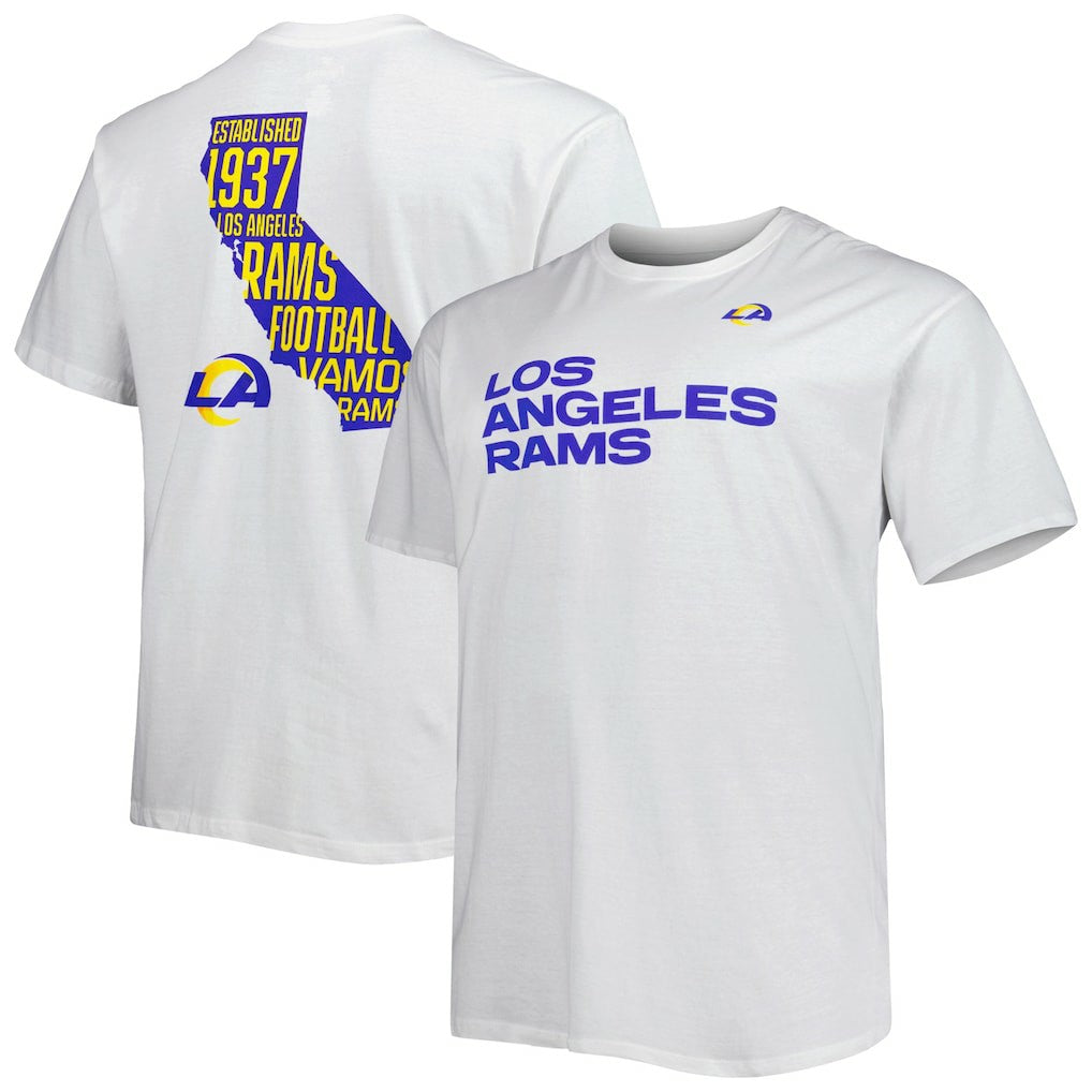 Los Angeles Rams Big & Tall Hometown Collection Hot Shot T-Shirt White