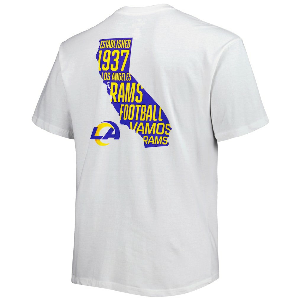 Los Angeles Rams Big & Tall Hometown Collection Hot Shot T-Shirt White
