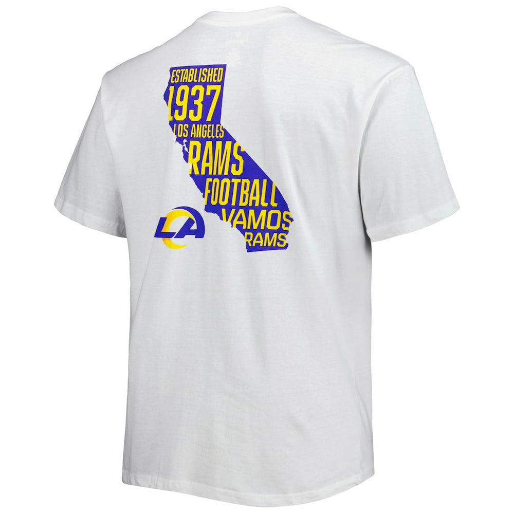 Los Angeles Rams Big & Tall Hometown Collection Hot Shot T-Shirt White