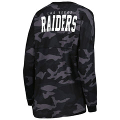 Las Vegas Raiders New Era Women's Camo Long Sleeve T-Shirt Black