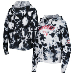 Arizona Cardinals New Era Women's Cloud Dye Fleece Pullover Hoodie Black