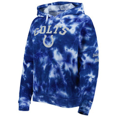 Indianapolis Colts New Era Women's Cloud Dye Fleece Pullover Hoodie Royal