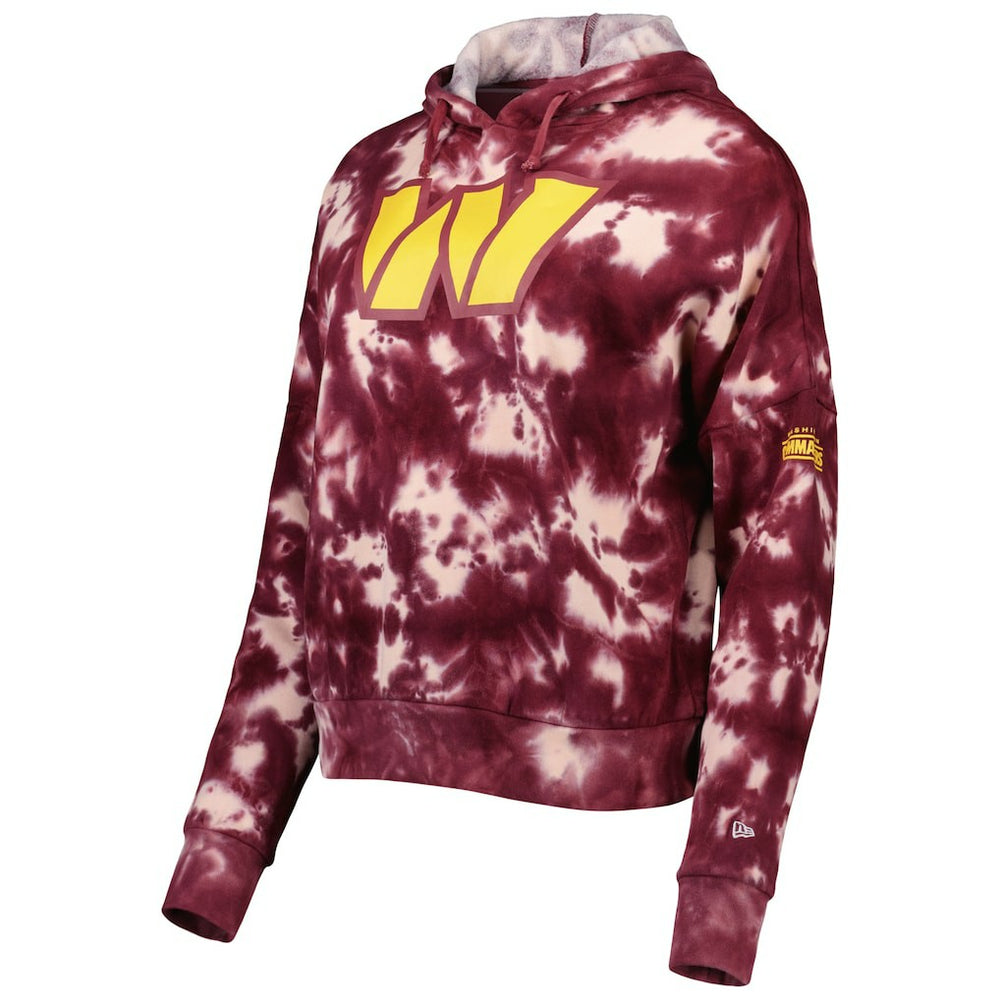 Washington Commanders New Era Women's Cloud Dye Fleece Pullover Hoodie Burgundy