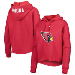Arizona Cardinals New Era Women's Foil Sleeve Pullover Hoodie Cardinal